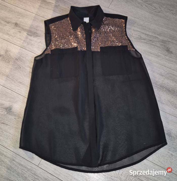 Bluzka damska cekiny 40L Bez wzoru Bluzki i koszule Łódź