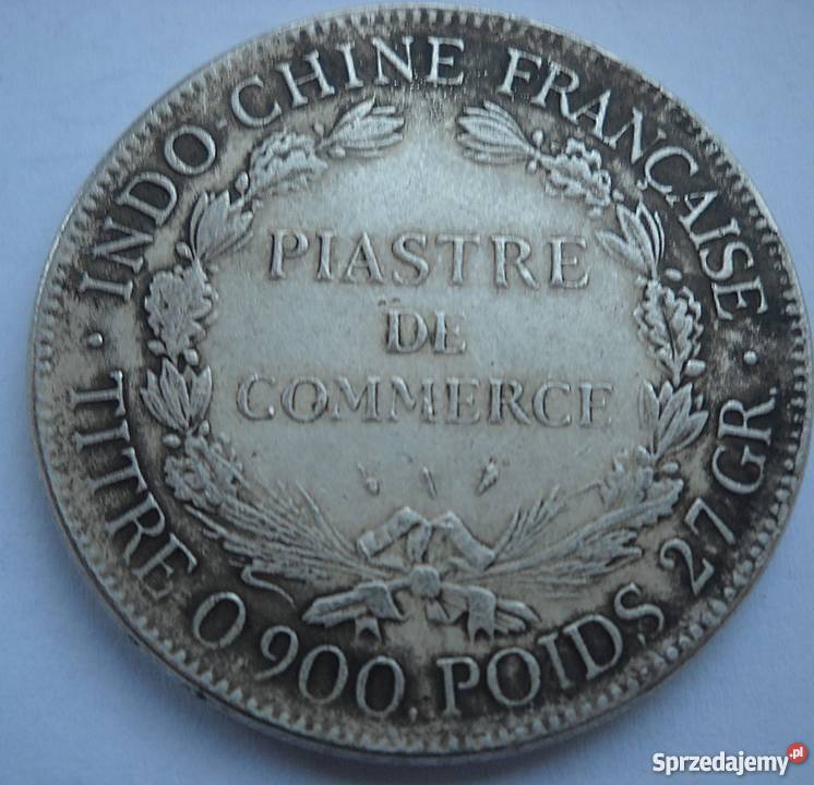 INDOCHINY FRANCUSKIE1 PIASTRA1908 rASREBRO 0900 mazowieckie Legionowo