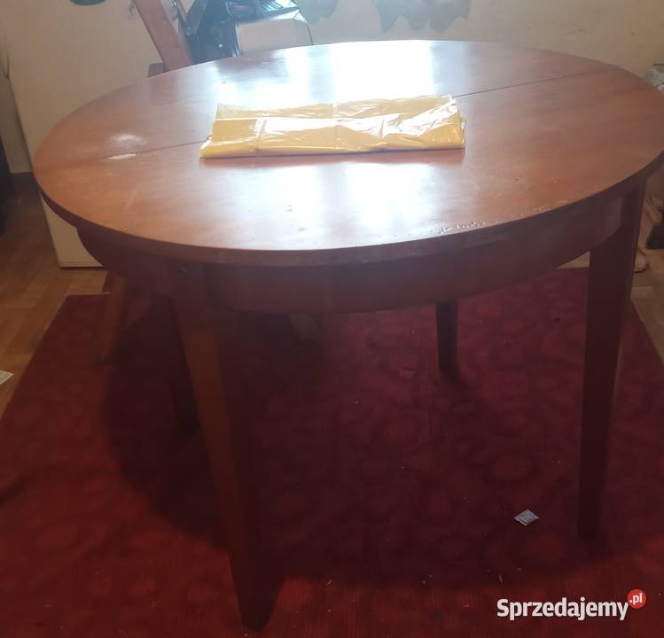 Stół drewniany rozkładany okrągły 100 Stoły