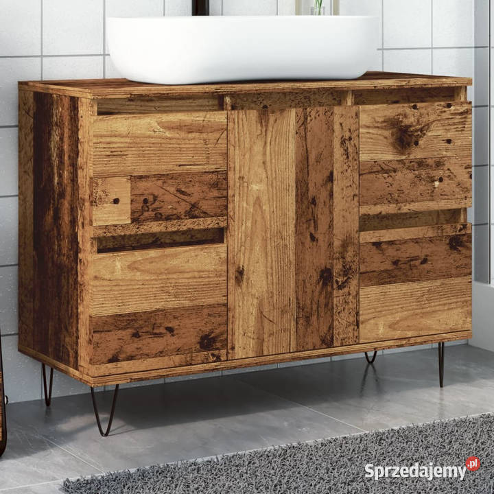 Szafka łazienkowa stare drewno 80x33x60 WM857235 mazowieckie Warszawa
