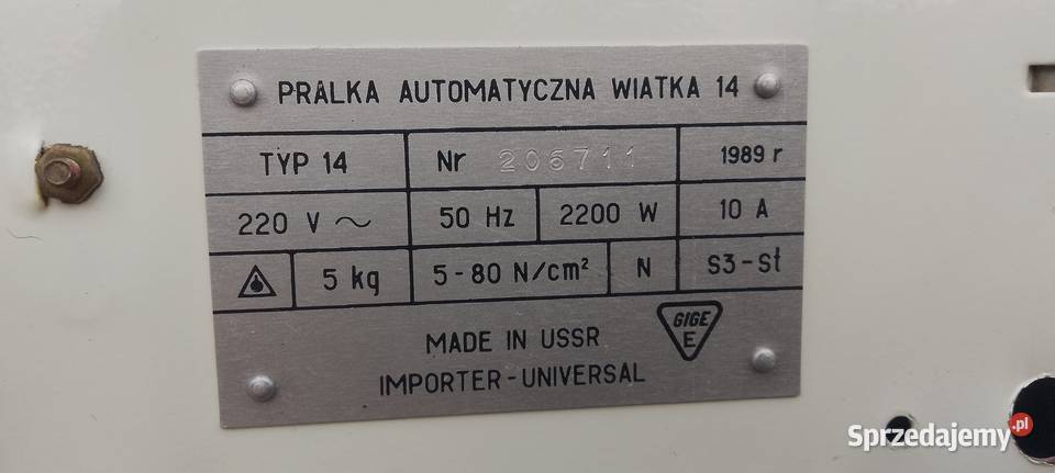 Pralka Automatyczna Wiatka Augustów sprzedam