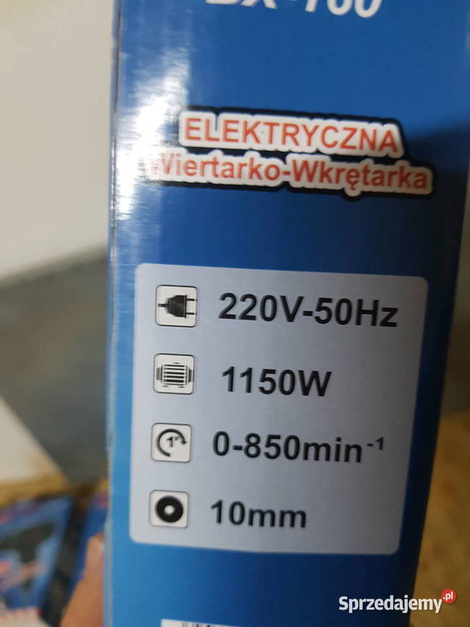 WIERTARKOWKRĘTARKA Sieciowa 1150W 850rpm BOXER wielkopolskie Głogowa