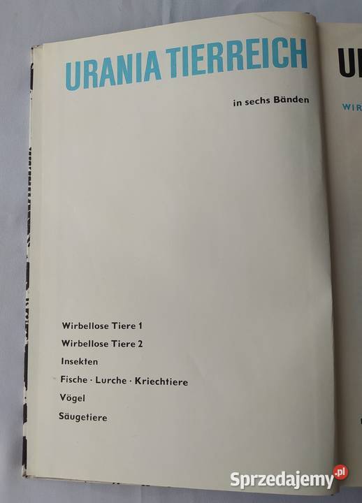URANIA TIERREICH Protozoa bis Echiurida Rok wydania 1967 Książki naukowe i popularnonaukowe