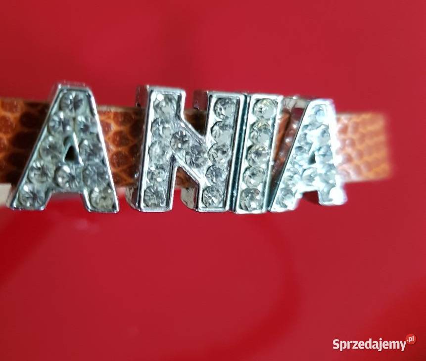 bransoletka biżuteria imię litery ania cyrkonie Kielce