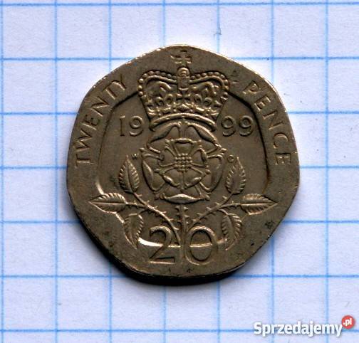 20 PENSÓW TWENTY PENCE 1999 WIELKA BRYTANIA Parczew