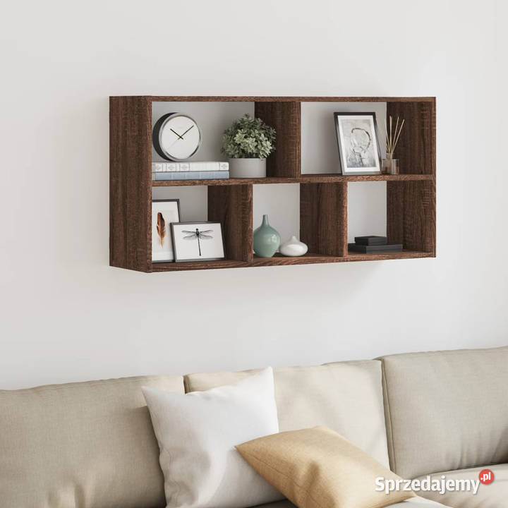 Półka ścienna brązowy dąb 100x25x50 WM853278 Warszawa