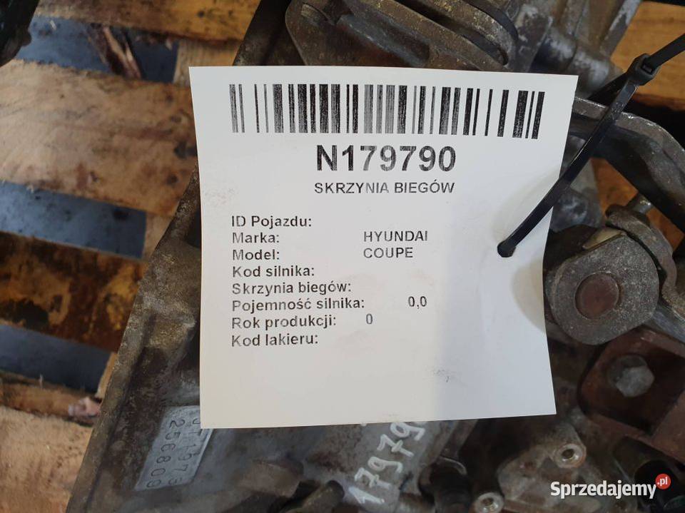 SKRZYNIA BIEGÓW HYUNDAI COUPE I JT1973 Pozostałe Lipno