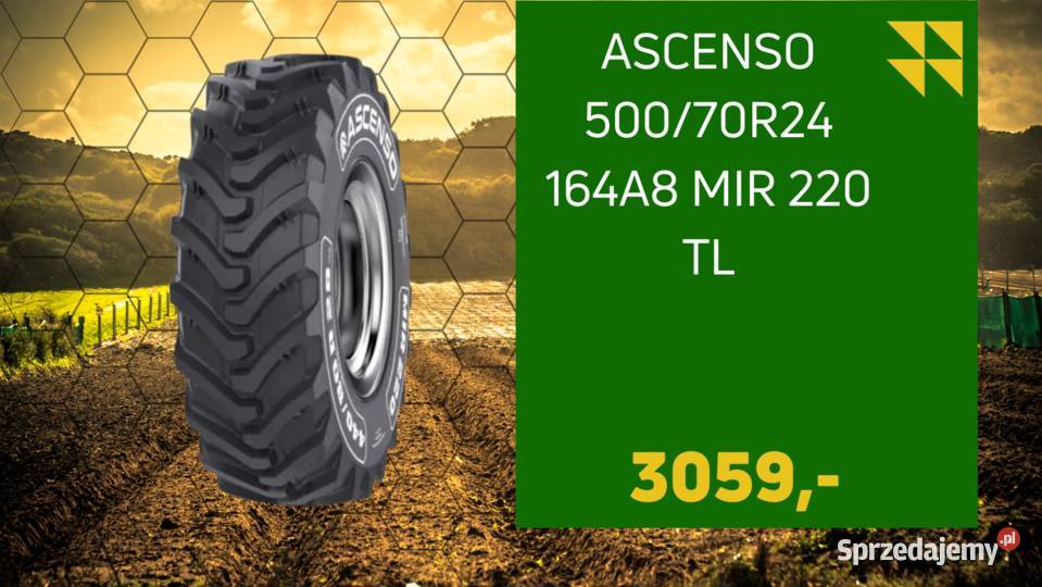 NOWE OPONY ASCENSO 50070R24 164A8 MIR 220 TL nieuszkodzony Gdańsk