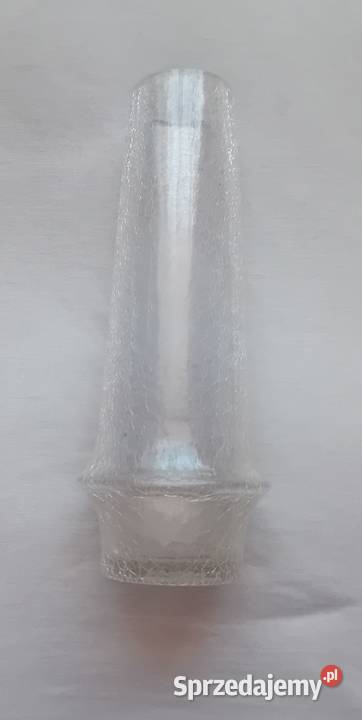 Wazon Crackle Glass huta Ingrid Glas lata 70e Koźminek