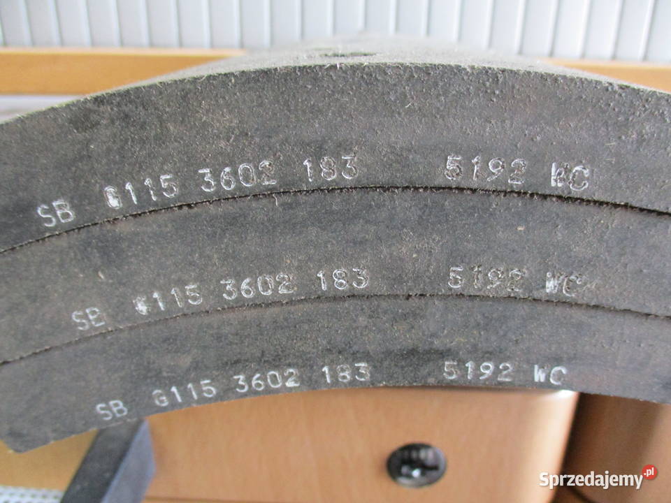 Okładziny szczęk hamulcowych SB G115 3602 183 Mogilno sprzedam