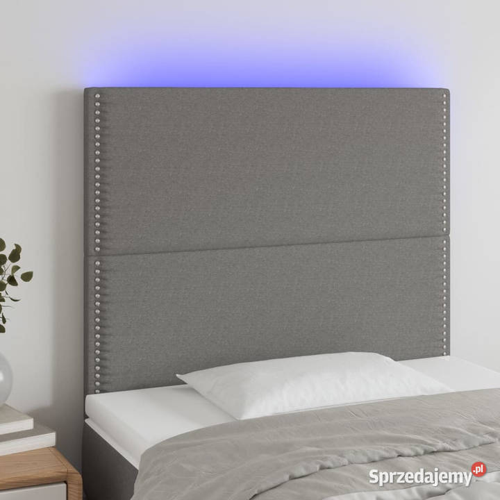 Zagłówek do łóżka z LED ciemnoszary 90x5x118128 mazowieckie Warszawa sprzedam