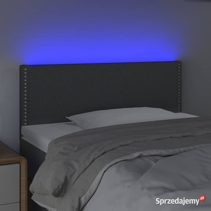 Zagłówek do łóżka z LED ciemnoszary 100x5x7888 Warszawa