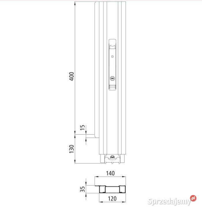 Słupek Blueline 400 mm IL tył lewy Przysieka Polska