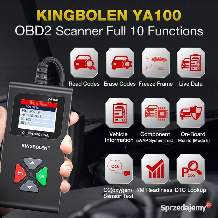 KINGBOLEN YA100 Czytnik kodów OBD2 Scanner Kraków