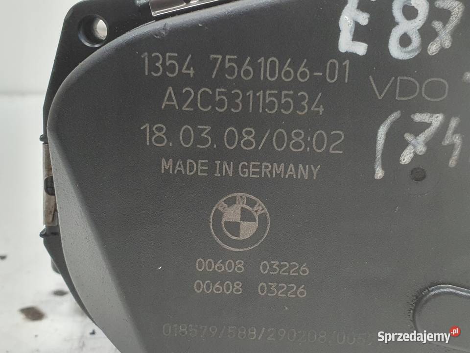 BMW E87 E90 20 i PRZEPUSTNICA 7561066 oryginał