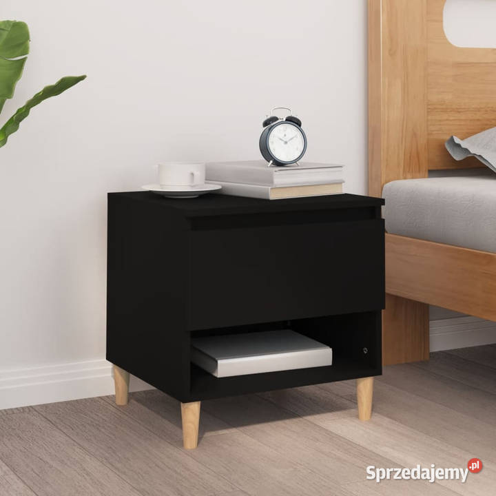 Szafka nocna czarna 50x46x50 materiał Warszawa sprzedam