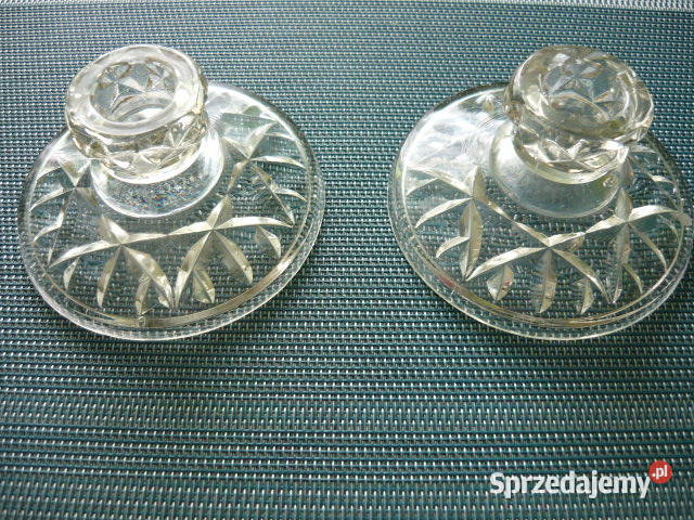 Świeczniki stare szkło Myszków