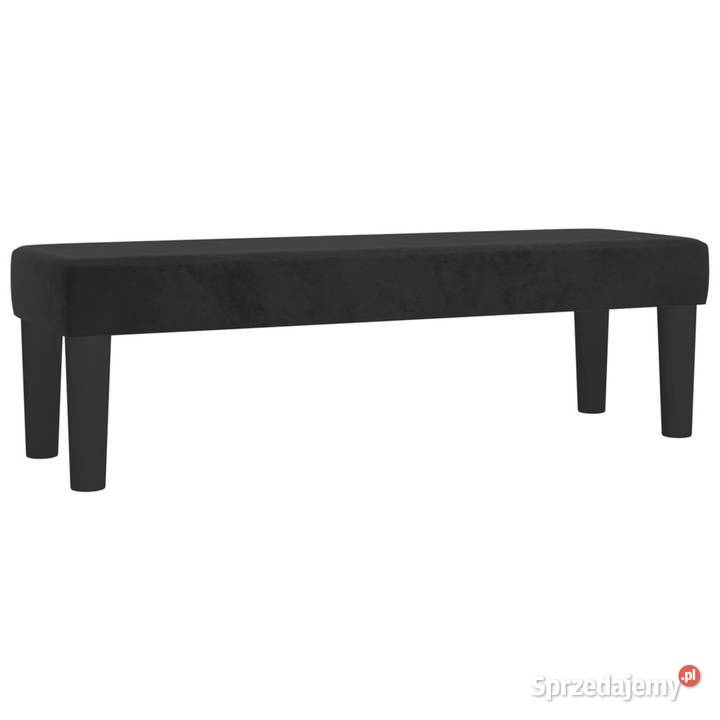 Łóżko z Materacem Kontynentalne Czarne Aksamit 128cm