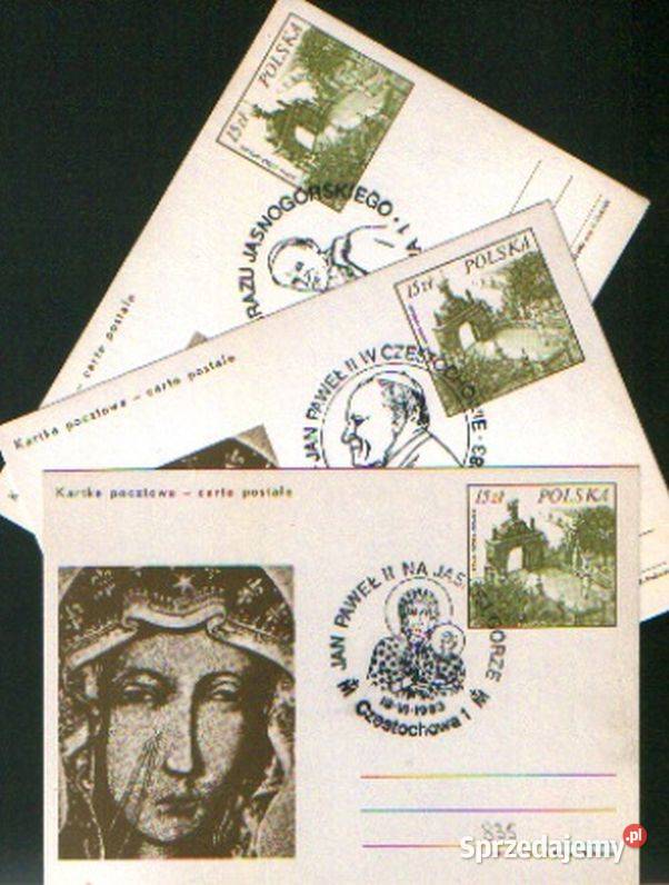 Kartki Cp 835 x 3 kas 1983 Filatelistyka śląskie Gliwice