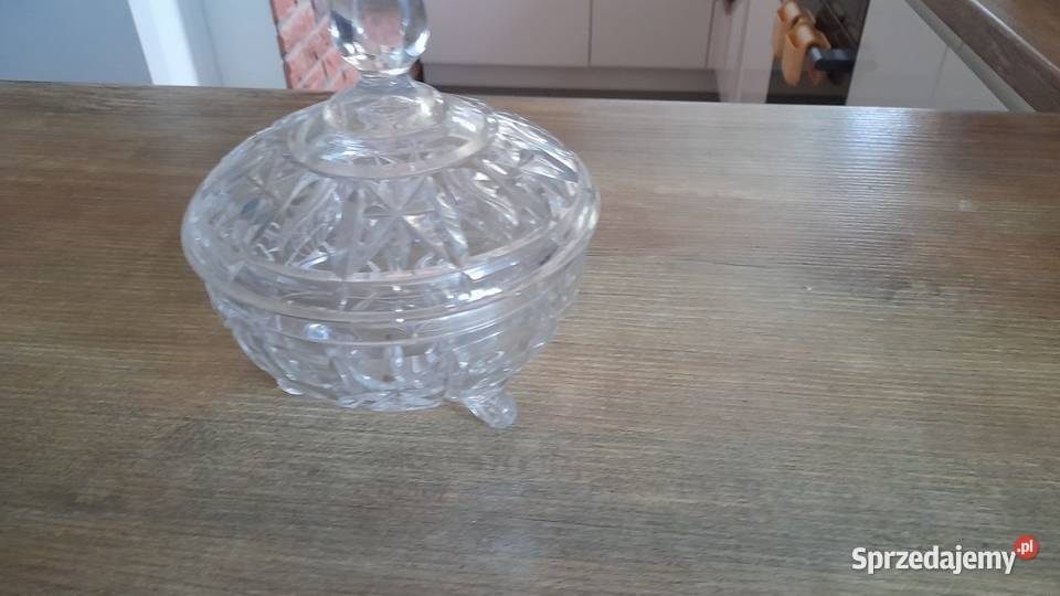 Kryształowa Cukiernica z czasów PRL Porcelana i szkło