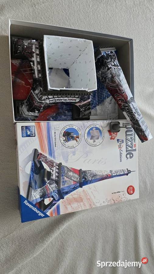 Puzzle 3D Wieża Eiffla 216 elementów wysokość 44 Warszawa sprzedam