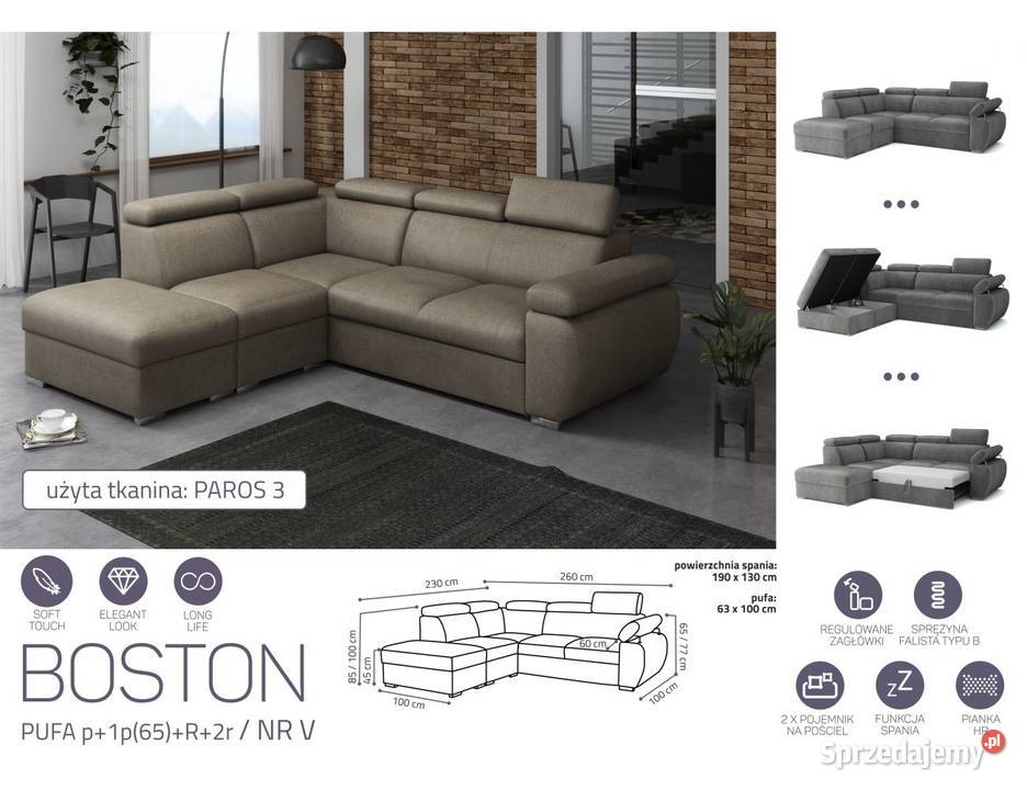 Narożnik Boston 2RR1p65PUFAp Darmowa dostawa 100cm Wieruszów
