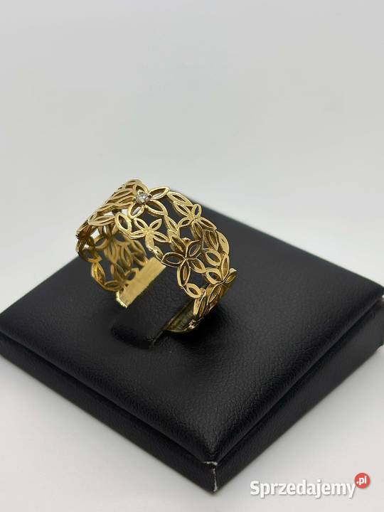 Nowy Złoty pierścionek pr 585 417g Rozmiar 22