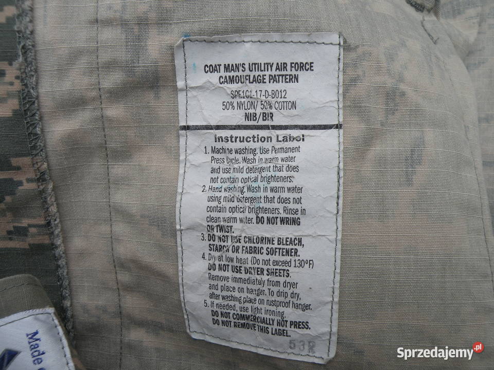 Bluza USAF ABU tiger stripes ripstop 36R obszyta Militaria dolnośląskie Wrocław