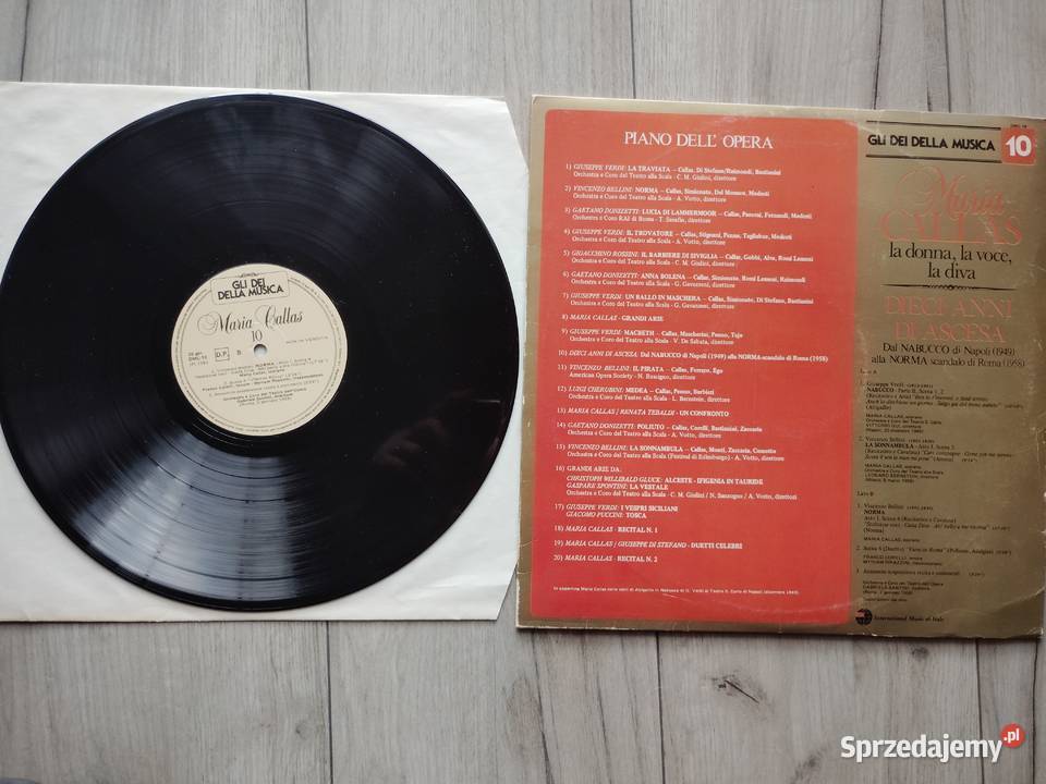 Maria Callas album winylowy live Wronki