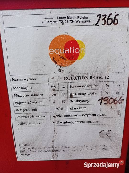 Kocioł equation Basic 12 kW Dąbrowa Górnicza