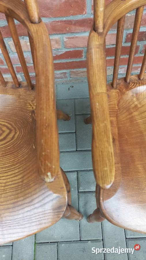 Fotele drewniane 3 sztuki rustykalne 641 Gawroniec