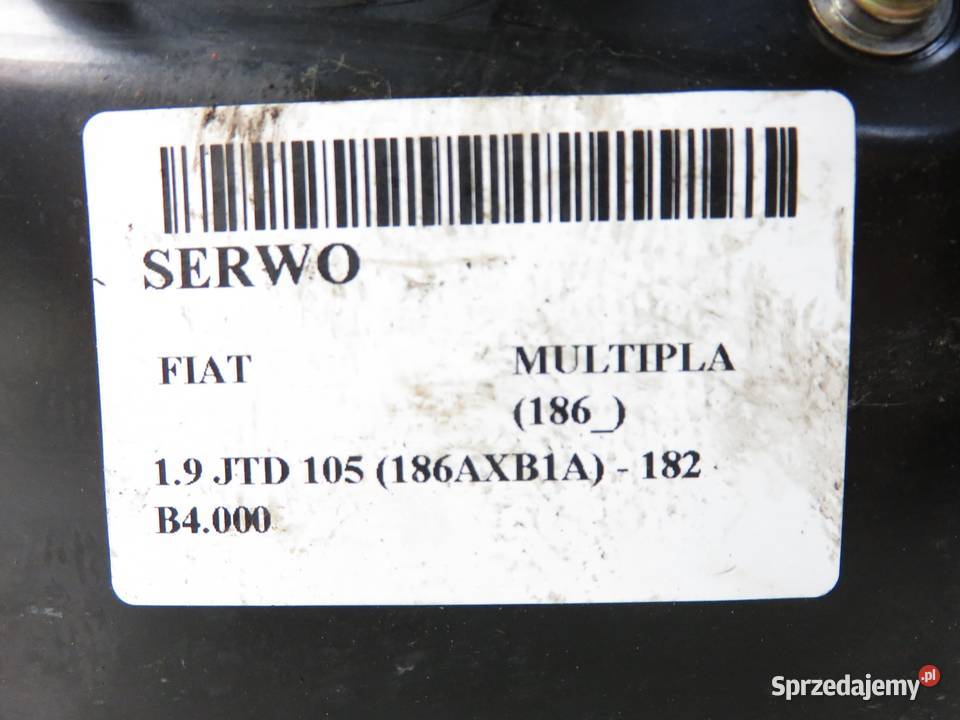 SERWO FIAT MULTIPLA 19 JTD osobowe Pompy hamulcowe sprzedam
