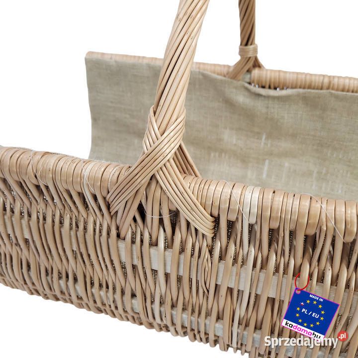 Kosz wiklinowy na drewno z jutą Rynna 60x47x40 Stalowa Wola