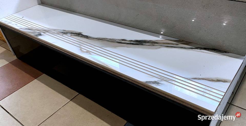 BIAŁY MARMUR Calacatta Gold Stopnica 120x30 Podłogi i schody Łask