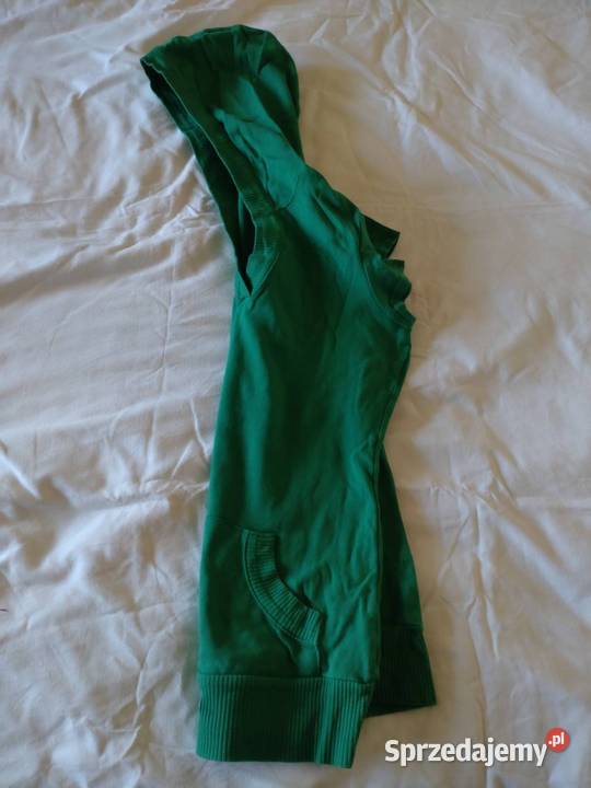 Bluza zielona krótkie rękawy kaptur Dorothy Bluzki i koszule Warszawa