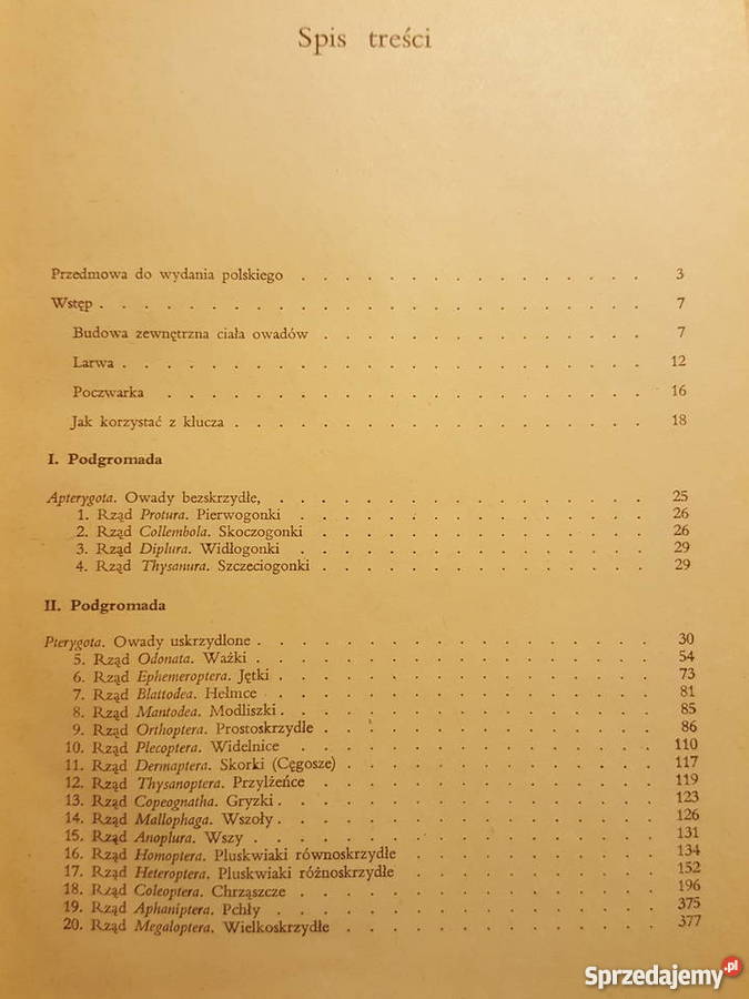KSIĄŻKA Klucz do oznaczania owadów N Złotniki