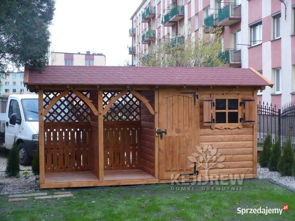 Nowoczesna stodoła domek z drewutnią nowoczesny śląskie Piła Pierwsza