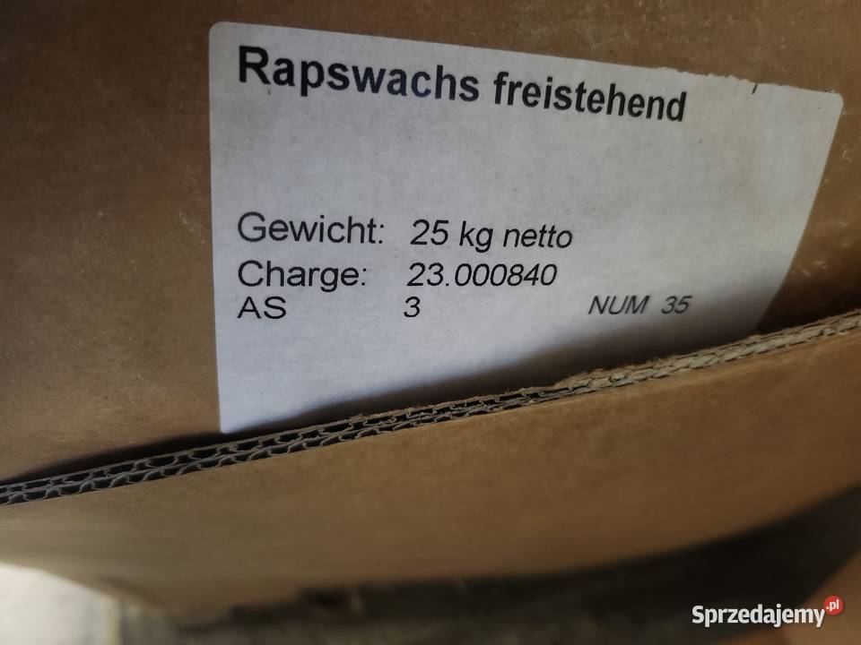 Wosk rzepakowy do świec 100 naturalny 100 wielkopolskie