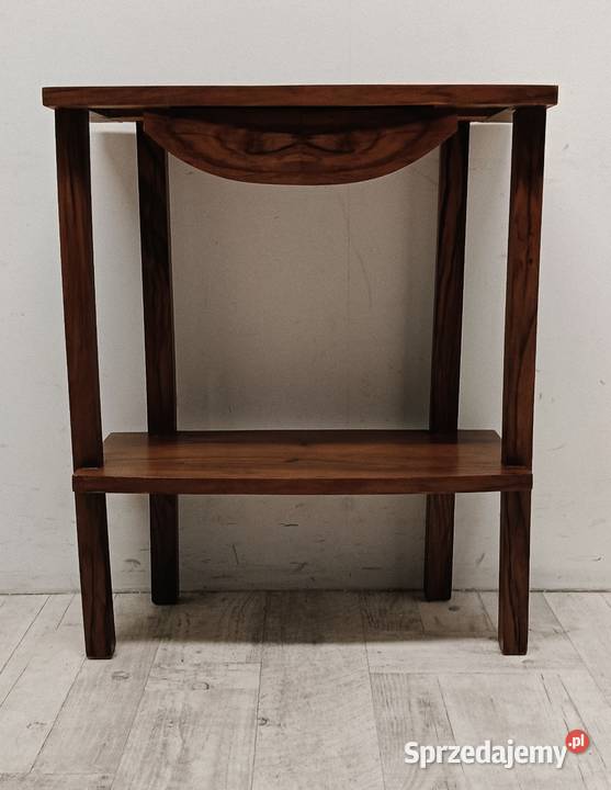 konsola art deco przyścienna orzech stolik