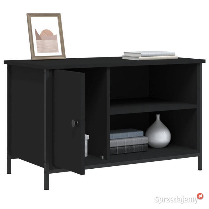 Szafka pod TV czarna 80x40x50 materiał Warszawa