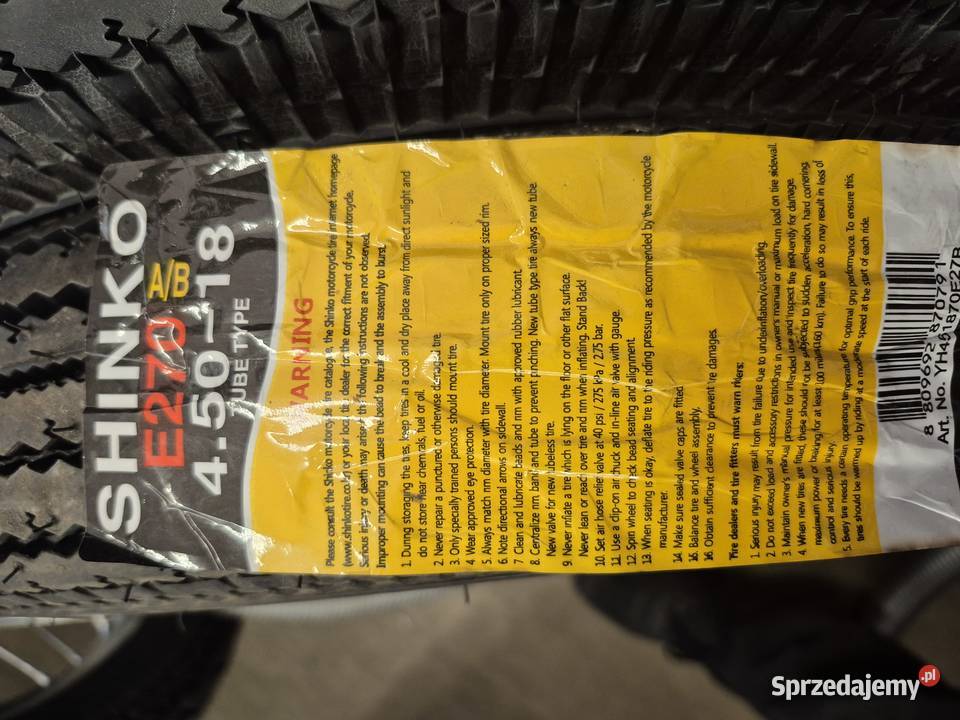 Opona shinko 45x18 dętka Przemyśl