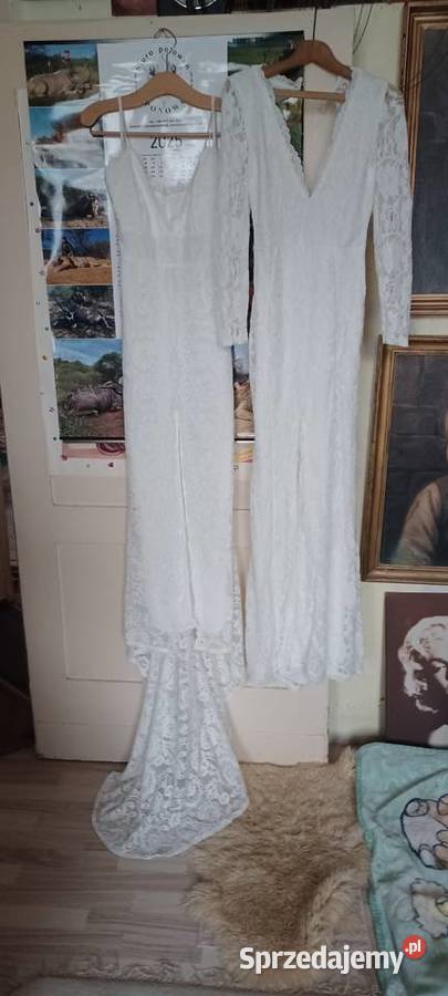 dwie suknie koronkowe ślubne XSS 37 PACH PAS 34 Rozmiar 34(XS) Poznań