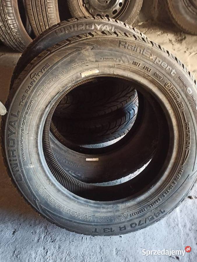 Opony komplet 14570r13 uniroyal RainExpert Motoryzacja Sieradz sprzedam