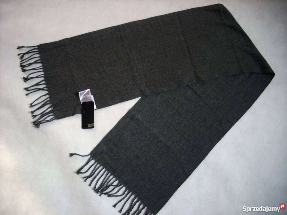 Elegancki Grafitowy Szal z Włoskiem Nowy Nowy Sącz sprzedam