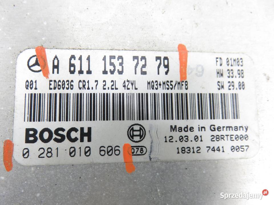 STEROWNIK MERCEDES 638 CDI 22 A6111537279