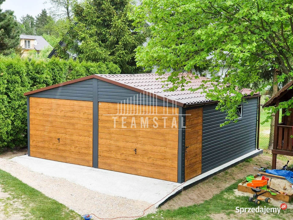 GARAŻ BLASZANY 6m x 55m dwuspad 2x Brama drzwi Sieradz sprzedam