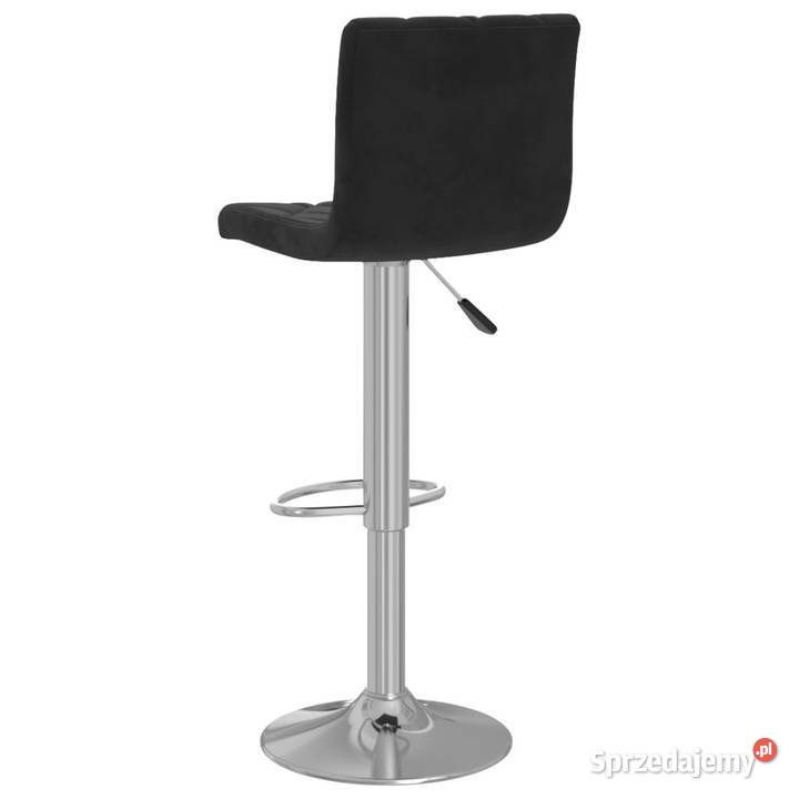Stołki barowe 2 czarne obite aksamitem WM333684 Warszawa