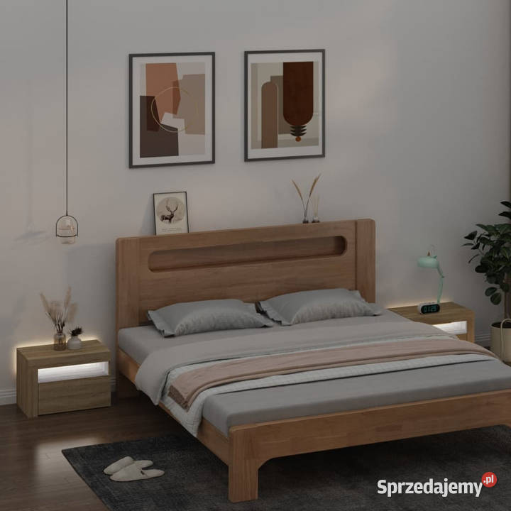 Szafki nocne z LED 2 dąb sonoma 60x35x40 mazowieckie