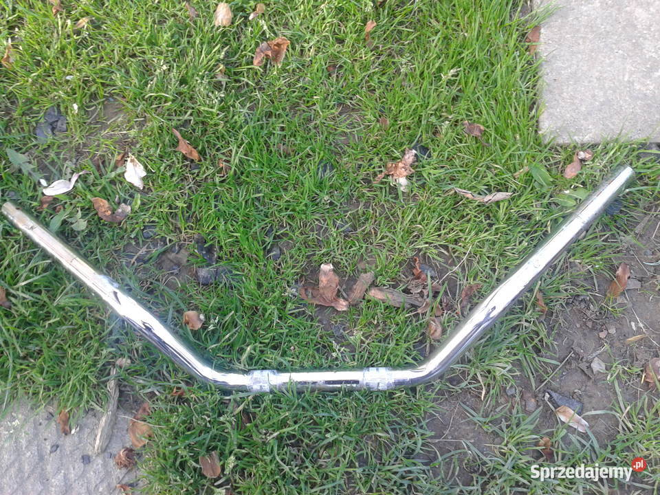 piekna chromowana kierownica do motocykla Kęty
