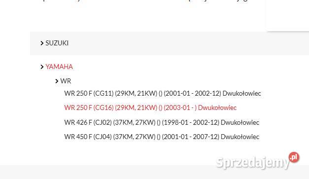 Tarcza hamulcowa TRW MST311EC Yamaha WR 426f 450 Szczytna